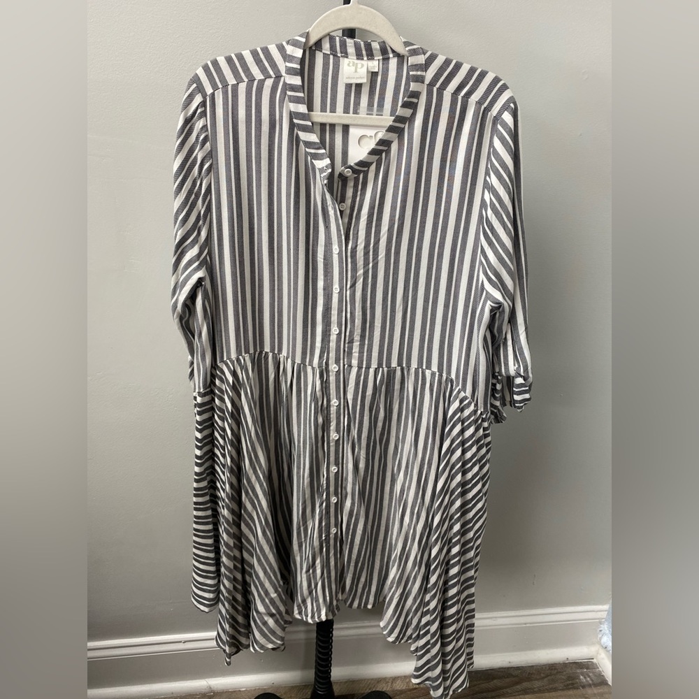 Adyson Parker Grey striped dress